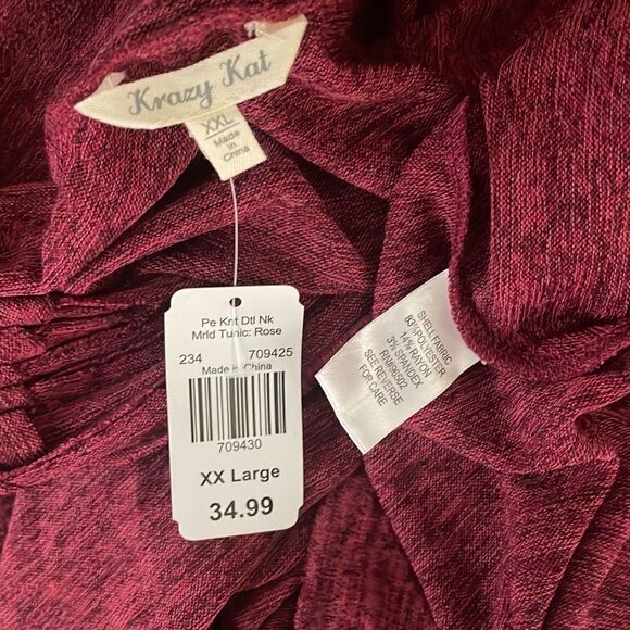 Krazy Kat NEW $35 Space Dyed Tunic sz XXL - Picture 7 of 7